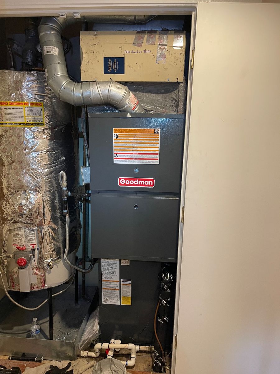 New indoor air handler set and sealed